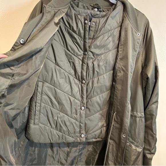 sam edelman longline satin jacket and quilted vest - Picture 4 of 7